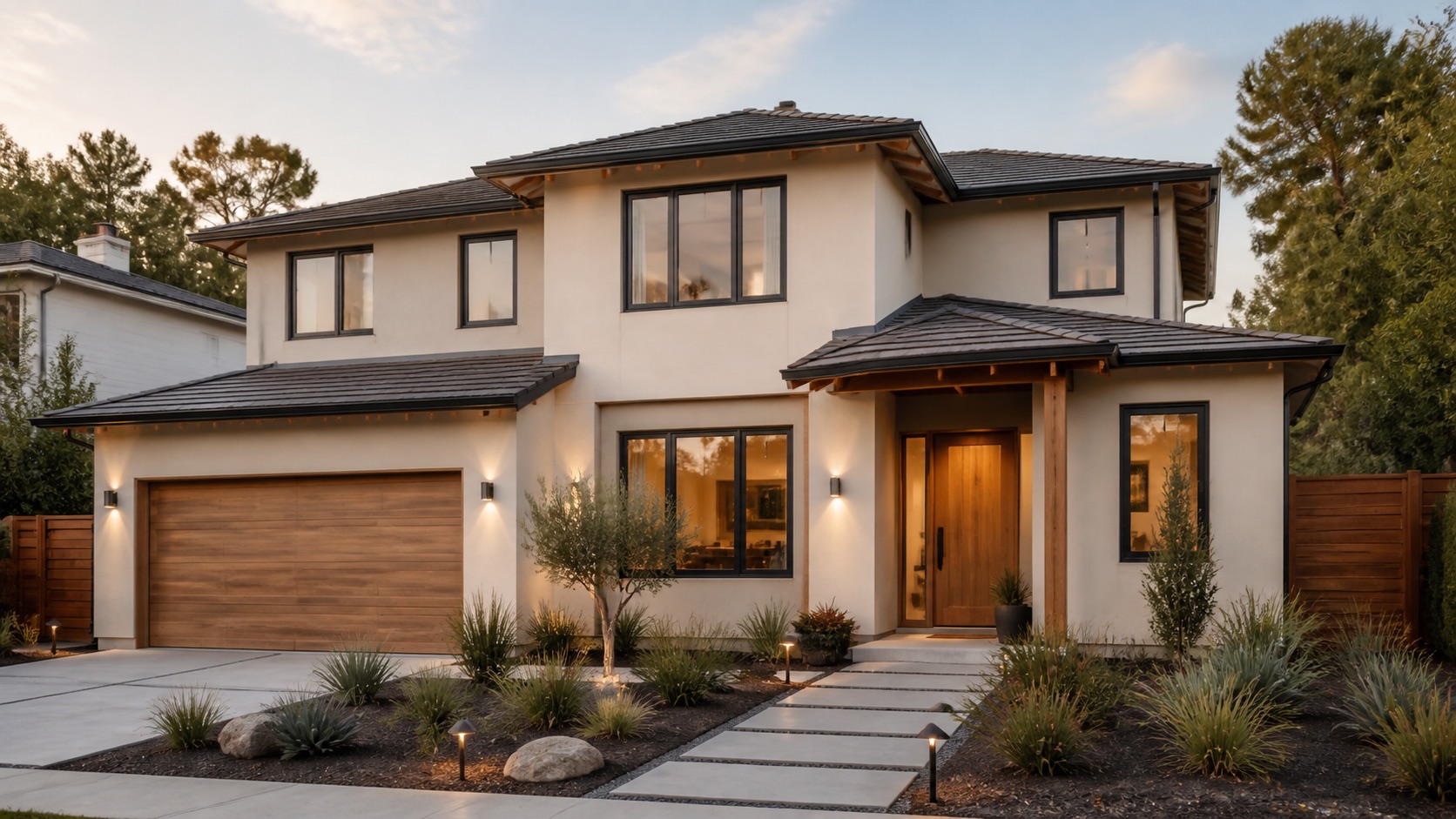 Modern home exterior design concept