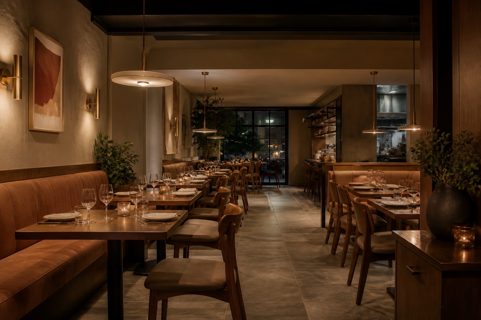 Contemporary restaurant interior concept