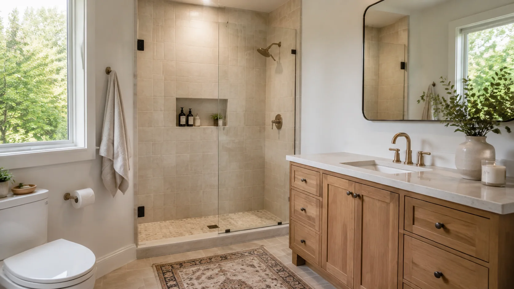 Illustrative bathroom interior concept