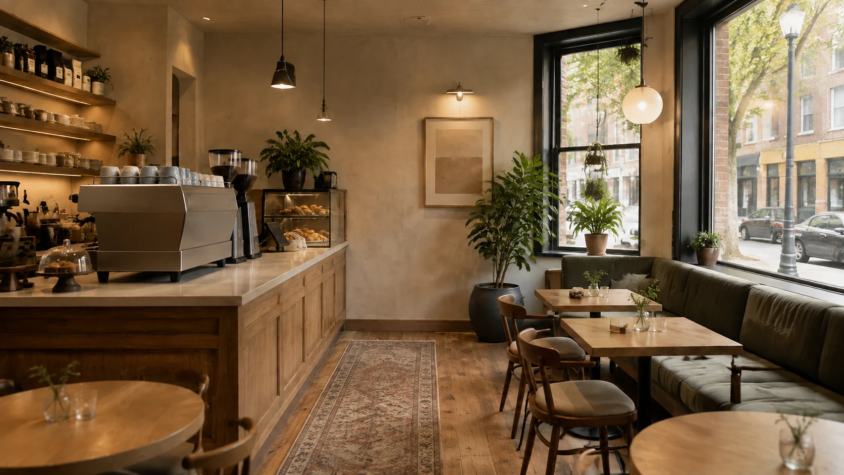 Illustrative cafe interior concept