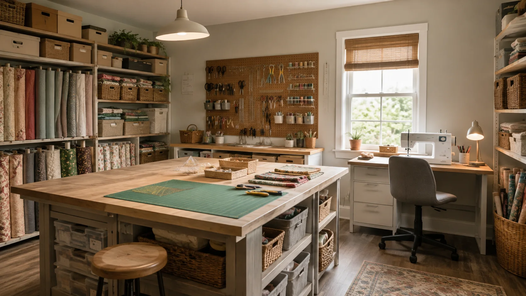 Illustrative craft room interior concept