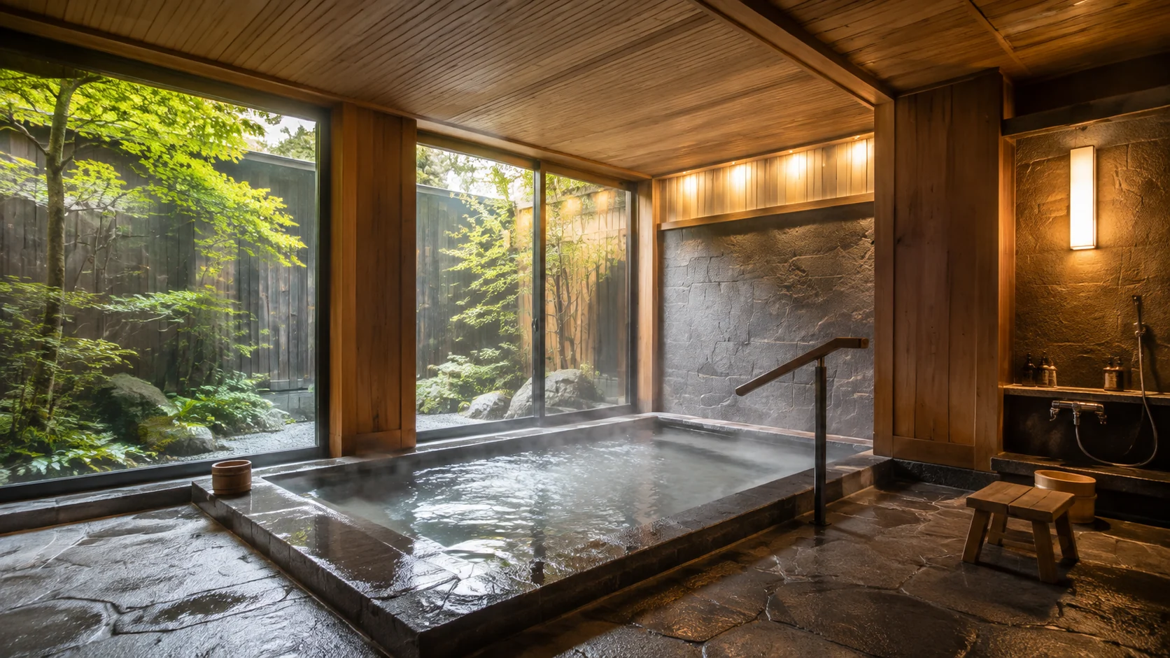 Illustrative hot spring interior concept