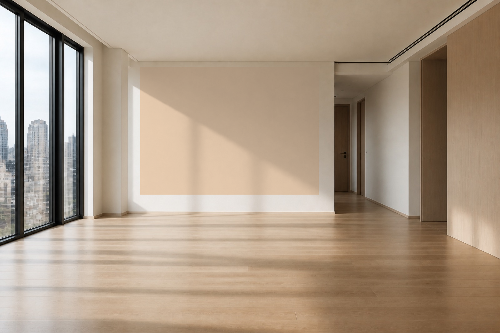 Downloaded color preview with paint applied only to the selected wall area